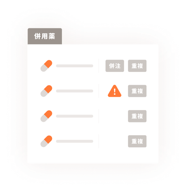 市販薬もまとめてチェックするイメージ