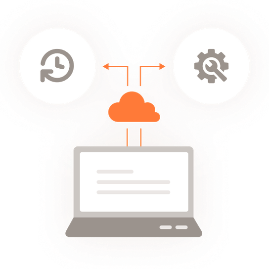 更新やバックアップも全て任せられるイメージ